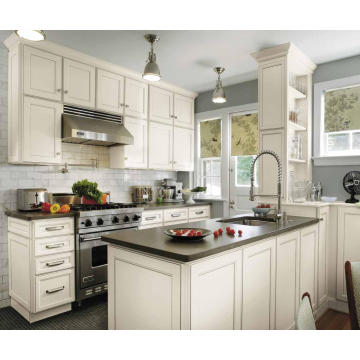 White Solid Wood Kitchen Cabinet